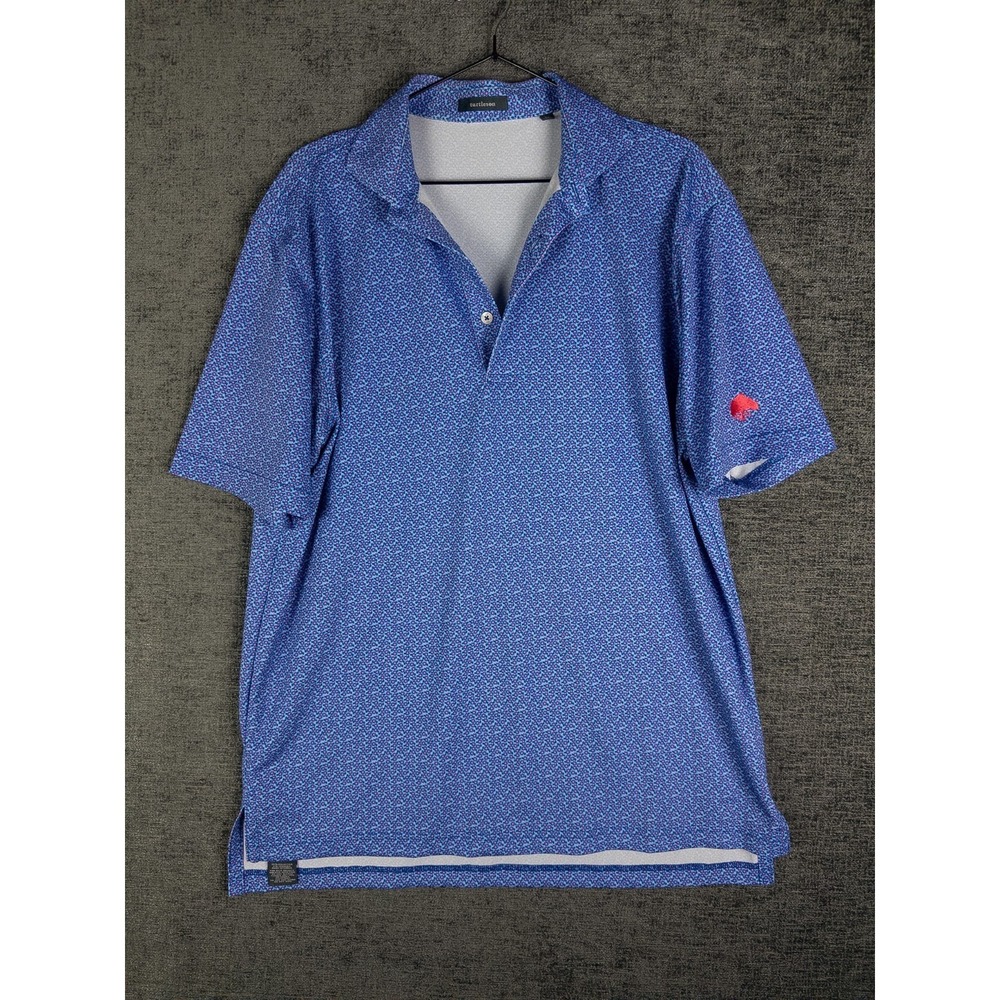Turtleson‎ Polo Shirt Mens M Floral Allover Print Golf Course